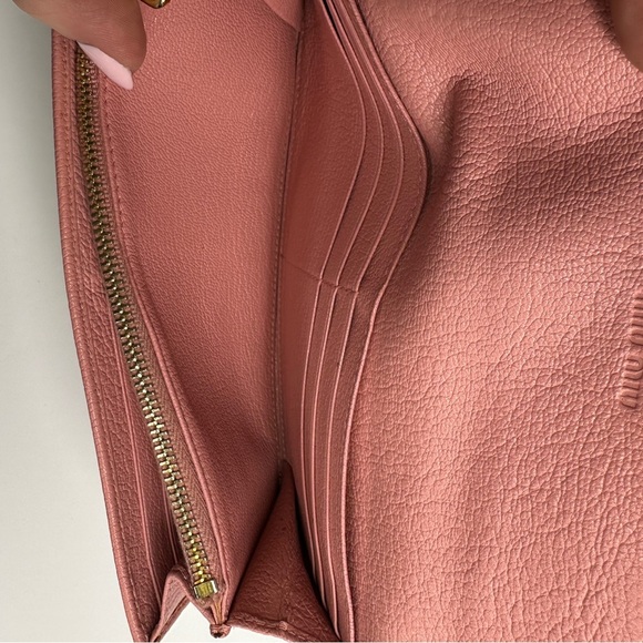 Miu Miu Pink Madras Leather Long Wallet - Picture 7 of 13